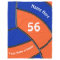 Personalised Orange Blue Volleyball Throw Blankets