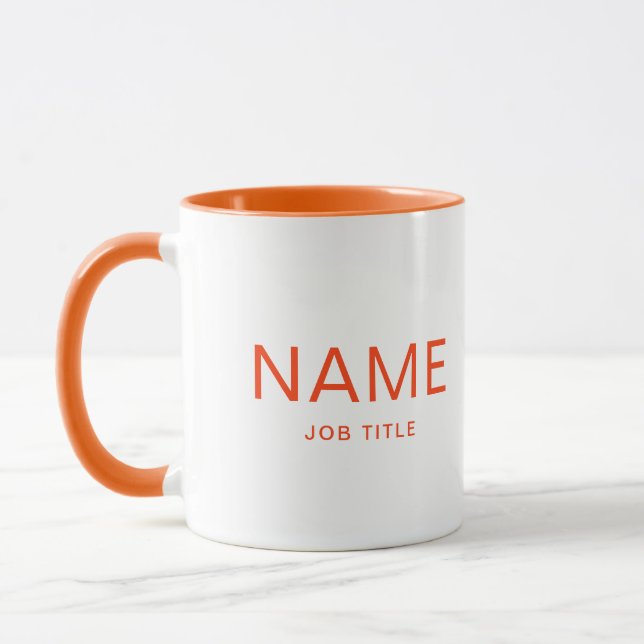 Personalised Orange Combo Mug with Your Name (Left)