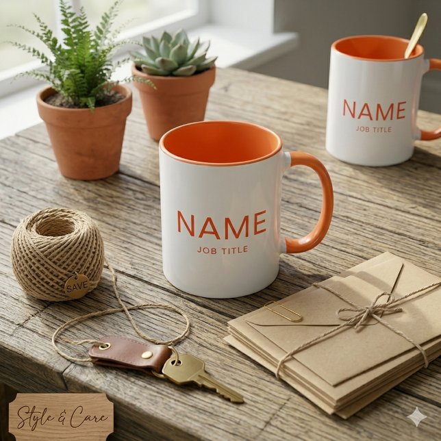 Personalised Orange Combo Mug with Your Name (Personalized Orange Combo Mug with Your Name)