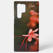 Personalised Orange Flower Samsung Case 