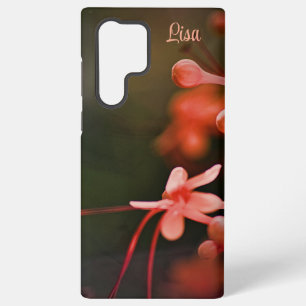 Personalised Orange Flower Samsung Case