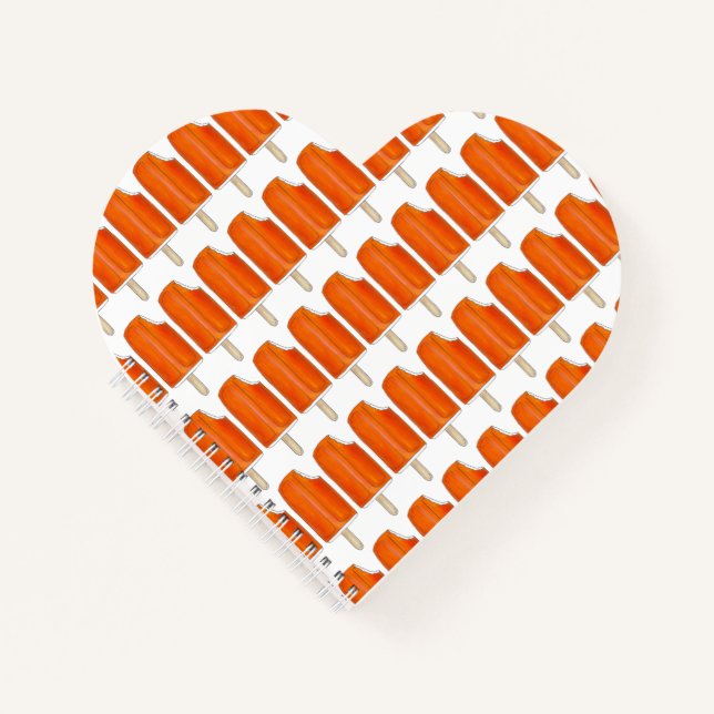 Personalised Orange Ice Cream Creamsicle Popsicle Notebook (Front)