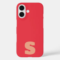 Personalised orange initial iPhone / iPad case