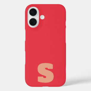 Personalised orange initial iPhone / iPad case
