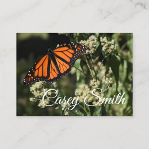 Personalised Orange Monarch Butterfly Nature Photo Business Card