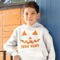 Personalised Orange Pumpkin Halloween Kid's Name