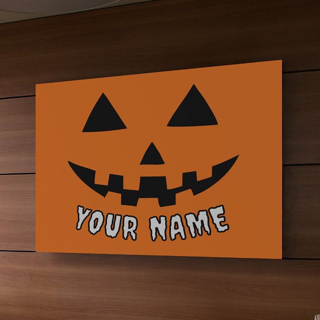 Personalised Orange Pumpkin Halloween Your Name Banner (Creator Uploaded)