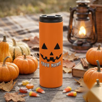 Personalised Orange Pumpkin Halloween Your Name