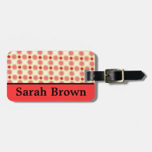 Personalised Orange Retro Luggage Tags