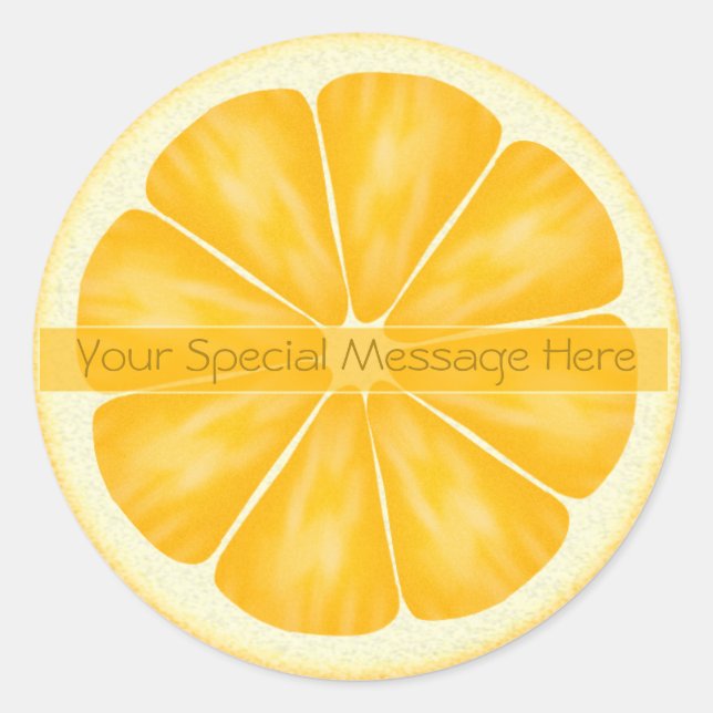 Personalised Orange Slice Stickers (Front)