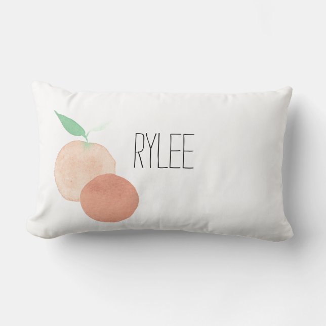 Personalised Orange Throw Pillow (Front)
