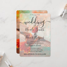 Personalised Orange Vibrant Hummingbird Wedding