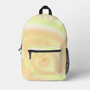 Personalised Orange Yellow Swirl Backpacks