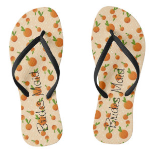 Personalised Oranges and Blossoms Flip Flops
