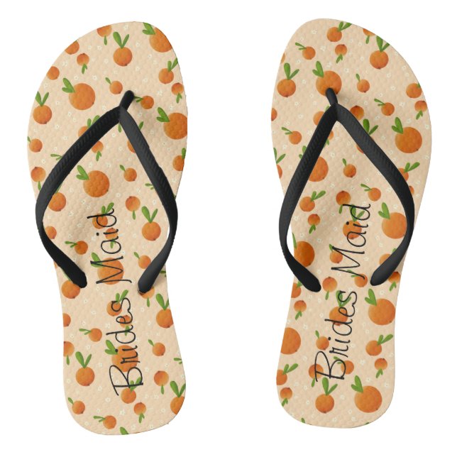 Personalised Oranges and Blossoms Flip Flops (Footbed)