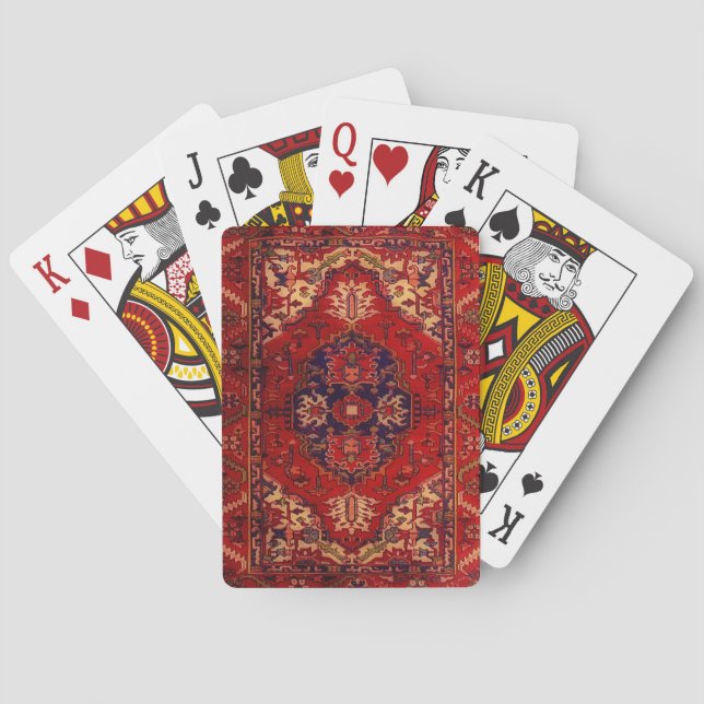Personalised Oriental Rug design  Playing Cards (Back)