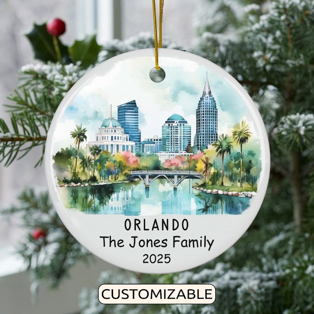 Personalised Orlando Ornament, Florida Ceramic Ornament (Creator Uploaded)