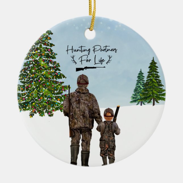 Personalised Ornament - Hunting Partners Christmas (Front)