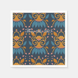 Personalised Ornate pattern Mediaeval style weddin Napkin