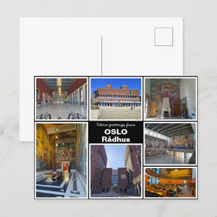 Personalised, Oslo rådhus, Norway Postcard