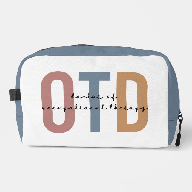 Personalised OTD Doctor of Occupational Therapy  Dopp Kit (Front)