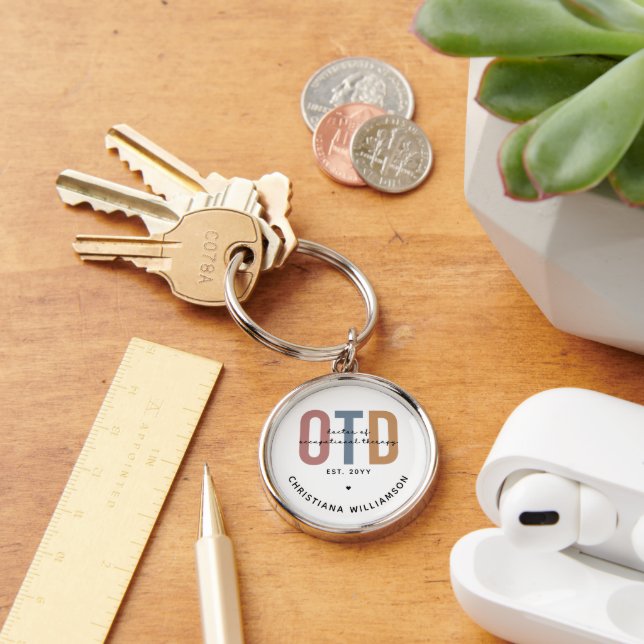 Personalised OTD Doctor of Occupational Therapy Key Ring (Desk)