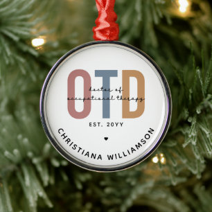 Personalised OTD Doctor of Occupational Therapy Metal Ornament