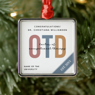 Personalised OTD Doctor of Occupational Therapy Metal Ornament