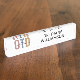 Personalised OTD Doctor of Occupational Therapy Nameplate