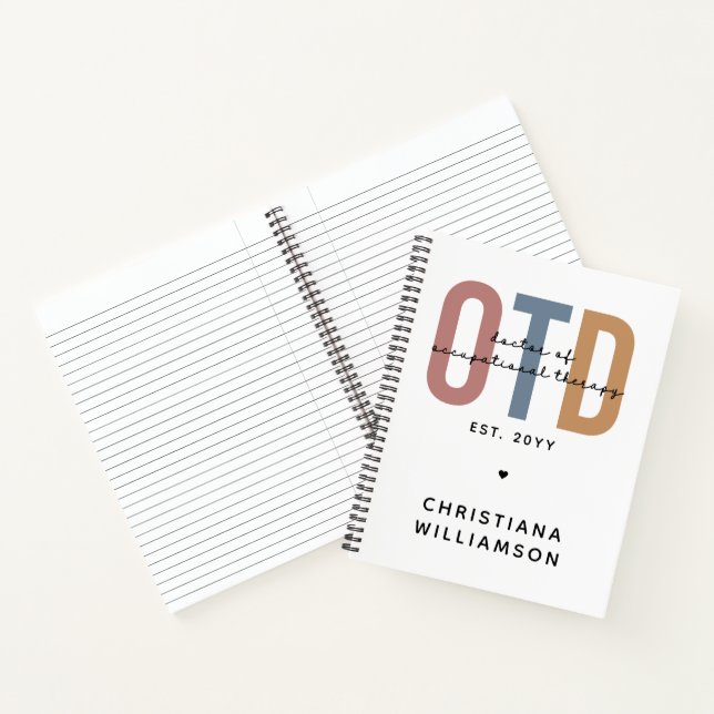 Personalised OTD Doctor of Occupational Therapy Notebook (Inside)