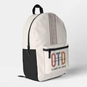 Personalised OTD Doctor of Occupational Therapy Printed Backpack