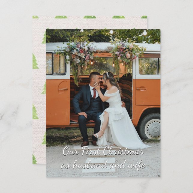 Personalised Our First Christmas Greeting Card (Front/Back)