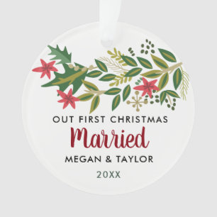 Personalised Our First Christmas Married Ornament