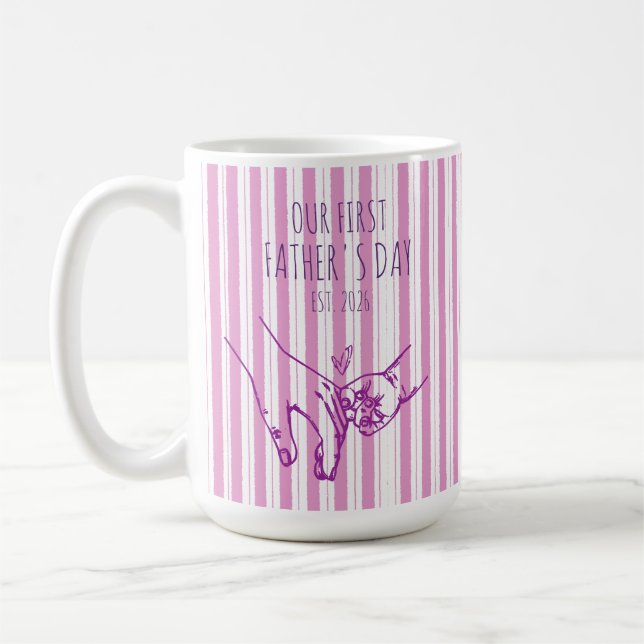 Personalised Our First Father's Day Mug (Left)