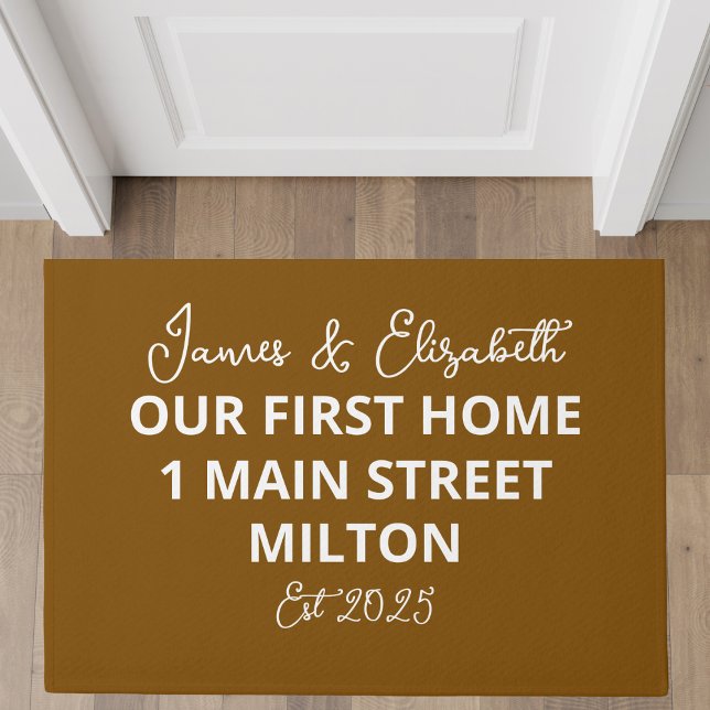 Personalised Our First Home Custom Address Doormat (Creator Uploaded)
