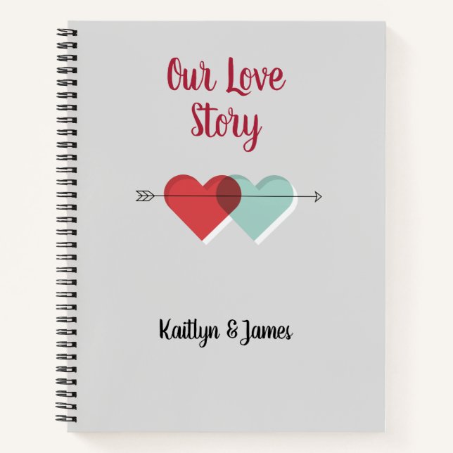 Personalised Our Love Story Notebook (Front)
