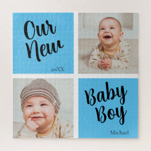 Personalised Our New Baby Boy 2-Photo Jigsaw Puzzle