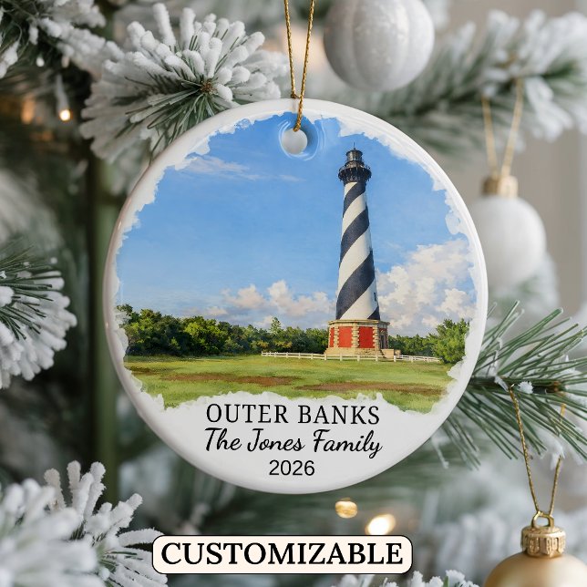 Personalised Outer Banks Ornament, North Carolina Ceramic Ornament (Creator Uploaded)