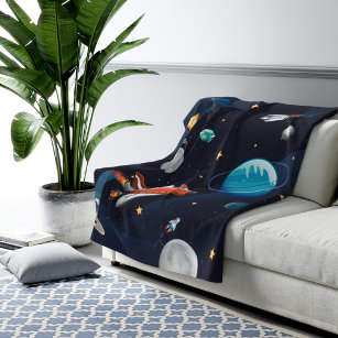 Personalised Outer Space Activity in the Galaxy Fleece Blanket