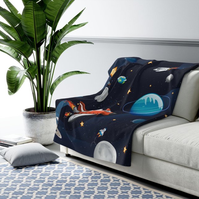 Personalised Outer Space Activity in the Galaxy Fleece Blanket (Creator Uploaded)