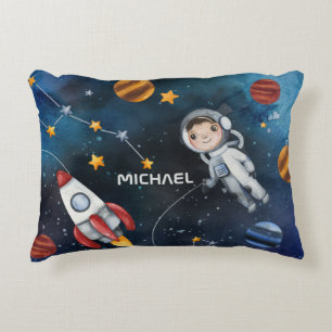 Personalised Outer Space Astronaut Shuttle Decorative Cushion