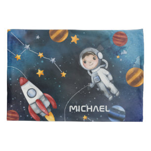 Personalised Outer Space Astronaut Shuttle Pillowcase