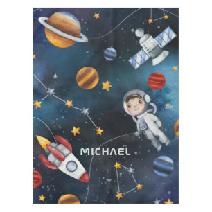 Personalised Outer Space Astronaut Shuttle Tablecloth
