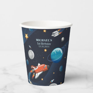 Personalised Outer Space Birthday Paper Cups
