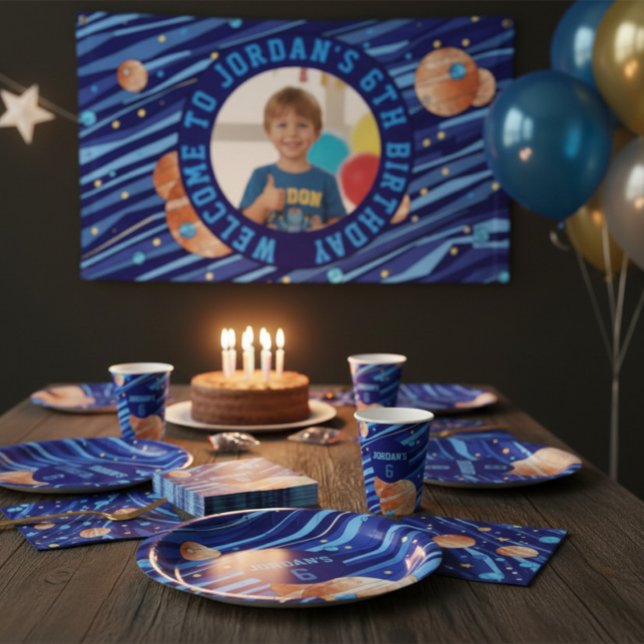 Personalised Outer Space Galaxy Photo Banner (Creator Uploaded)