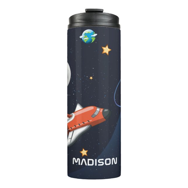Personalised Outer Space Pattern Galaxy  Thermal Tumbler (Front)