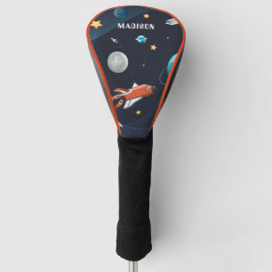 Personalised Outer Space Shuttle Travel Moon Stars Golf Head Cover