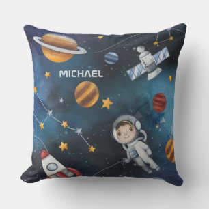 Personalised Outer Space Summer Birthday Cushion