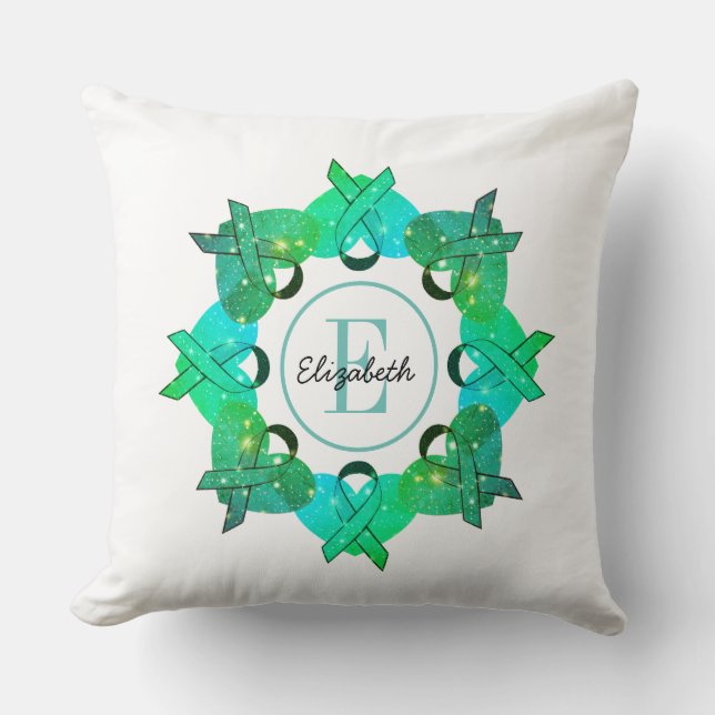 Personalised Ovarian Cancer Awareness Pillow (Front)