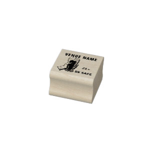 Personalised Over 21 Venue Wooden Stamp